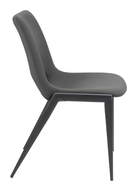 Desi Black Armless Dining Chair (Set of 2) by Zuomod at Eve Furniture
