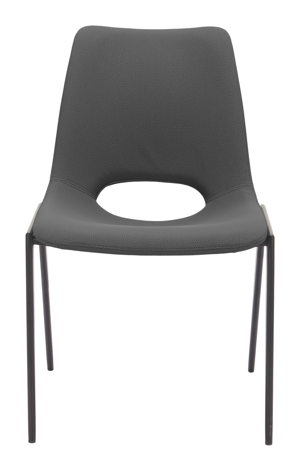 Desi Black Armless Dining Chair (Set of 2) by Zuomod at Eve Furniture