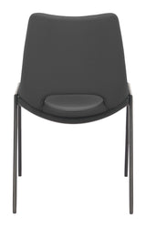 Desi Black Armless Dining Chair (Set of 2) by Zuomod at Eve Furniture