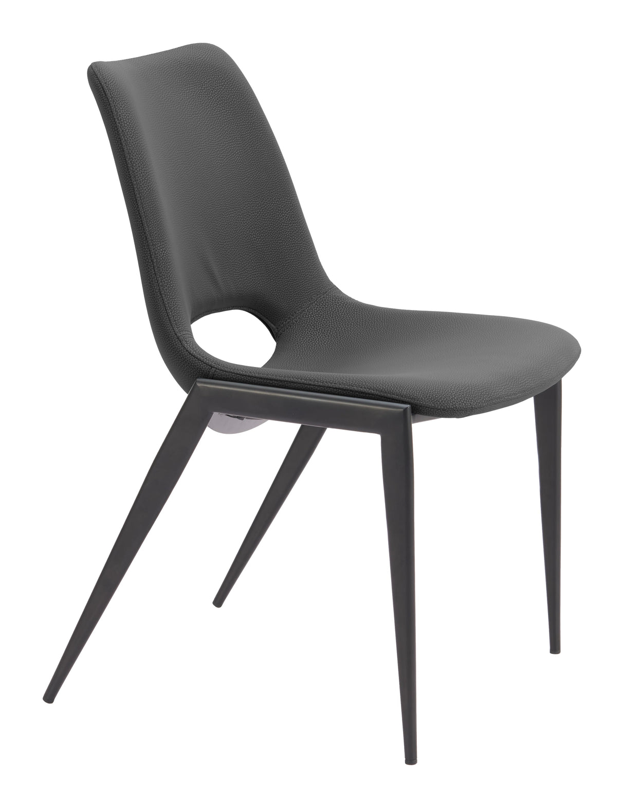 Desi Black Armless Dining Chair (Set of 2) by Zuomod at Eve Furniture
