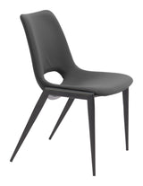 Desi Black Armless Dining Chair (Set of 2) by Zuomod at Eve Furniture