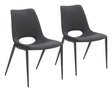 Desi Black Armless Dining Chair (Set of 2) by Zuomod at Eve Furniture