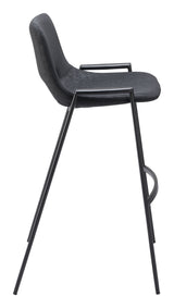 Desi Black Barstool (Set of 2) by Zuomod at Eve Furniture
