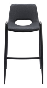 Desi Black Barstool (Set of 2) by Zuomod at Eve Furniture