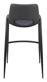 Desi Black Barstool (Set of 2) by Zuomod at Eve Furniture
