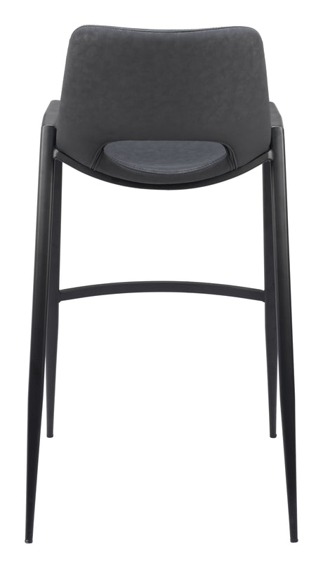 Desi Black Barstool (Set of 2) by Zuomod at Eve Furniture