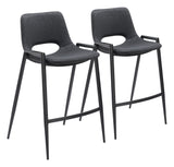 Desi Black Counter Stool (Set of 2) by Zuomod at Eve Furniture
