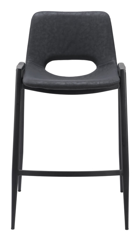 Desi Black Counter Stool (Set of 2) by Zuomod at Eve Furniture