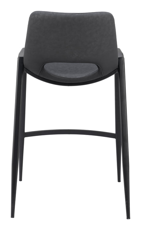 Desi Black Counter Stool (Set of 2) by Zuomod at Eve Furniture
