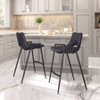 Desi Black Counter Stool (Set of 2) by Zuomod at Eve Furniture