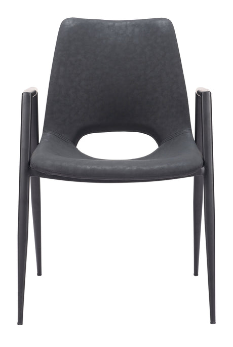 Desi Black Dining Chair (Set of 2) by Zuomod at Eve Furniture