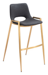 Desi Black & Gold Barstool (Set of 2) by Zuomod at Eve Furniture