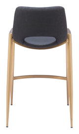 Desi Black & Gold Counter Stool (Set of 2) by Zuomod at Eve Furniture