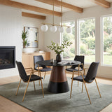 Desi Black & Gold Dining Chair (Set of 2) by Zuomod at Eve Furniture