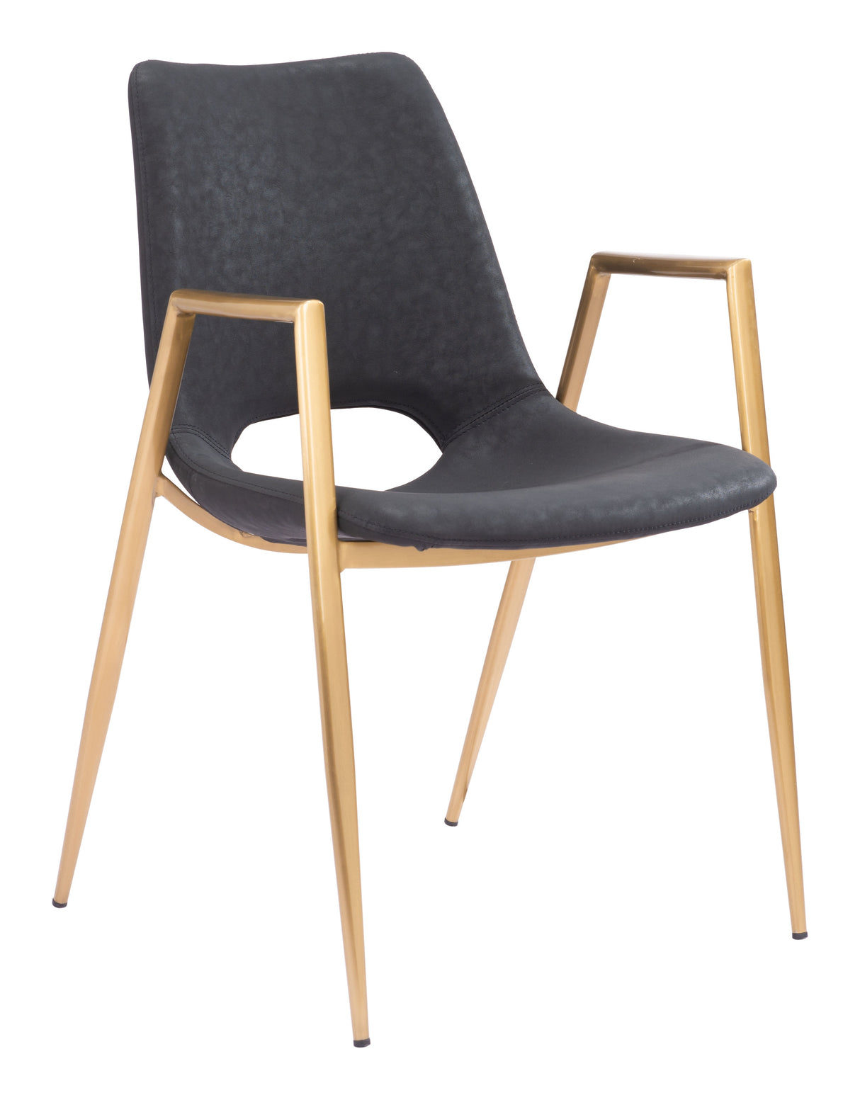 Desi Black & Gold Dining Chair (Set of 2) by Zuomod at Eve Furniture
