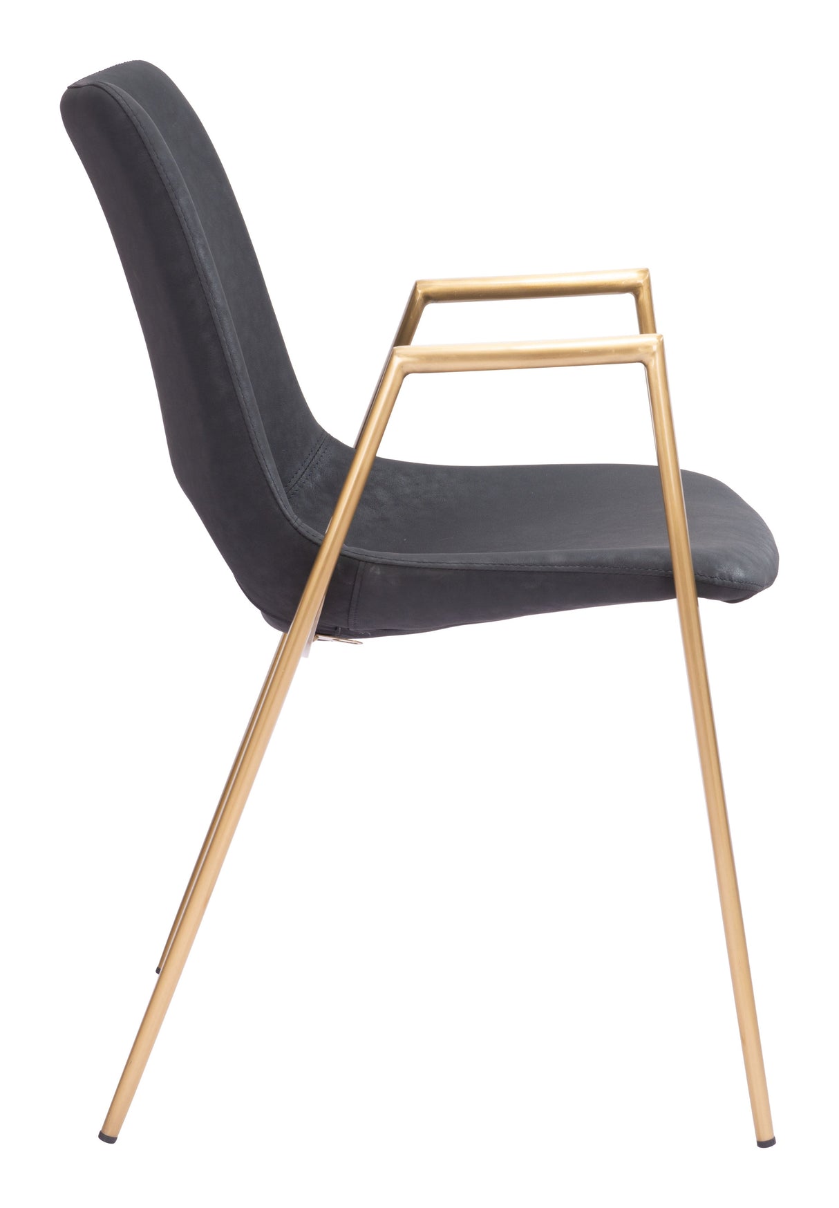 Desi Black & Gold Dining Chair (Set of 2) by Zuomod at Eve Furniture