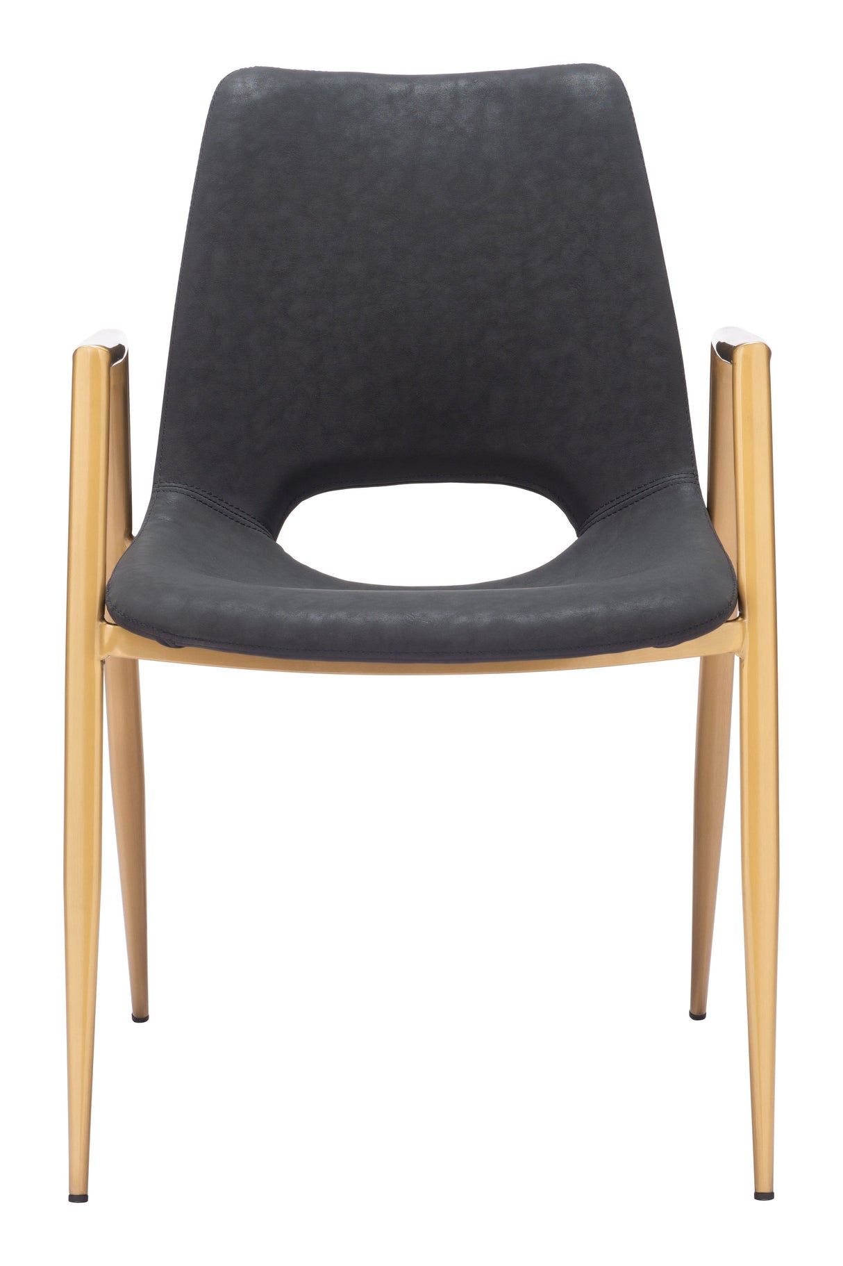 Desi Black & Gold Dining Chair (Set of 2) by Zuomod at Eve Furniture