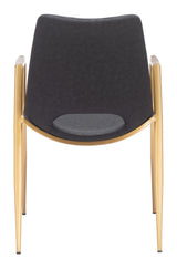 Desi Black & Gold Dining Chair (Set of 2) by Zuomod at Eve Furniture