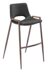 Desi Black & Walnut Barstool (Set of 2) by Zuomod at Eve Furniture