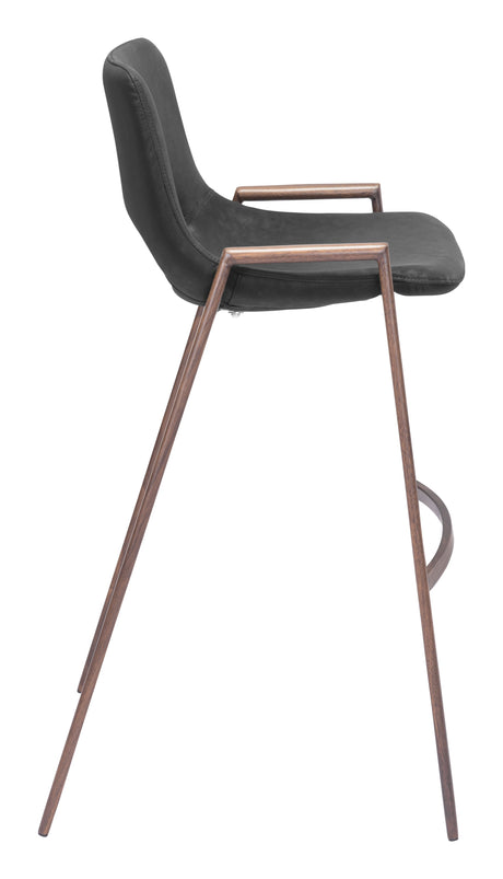 Desi Black & Walnut Barstool (Set of 2) by Zuomod at Eve Furniture