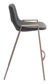 Desi Black & Walnut Counter Stool (Set of 2) by Zuomod at Eve Furniture