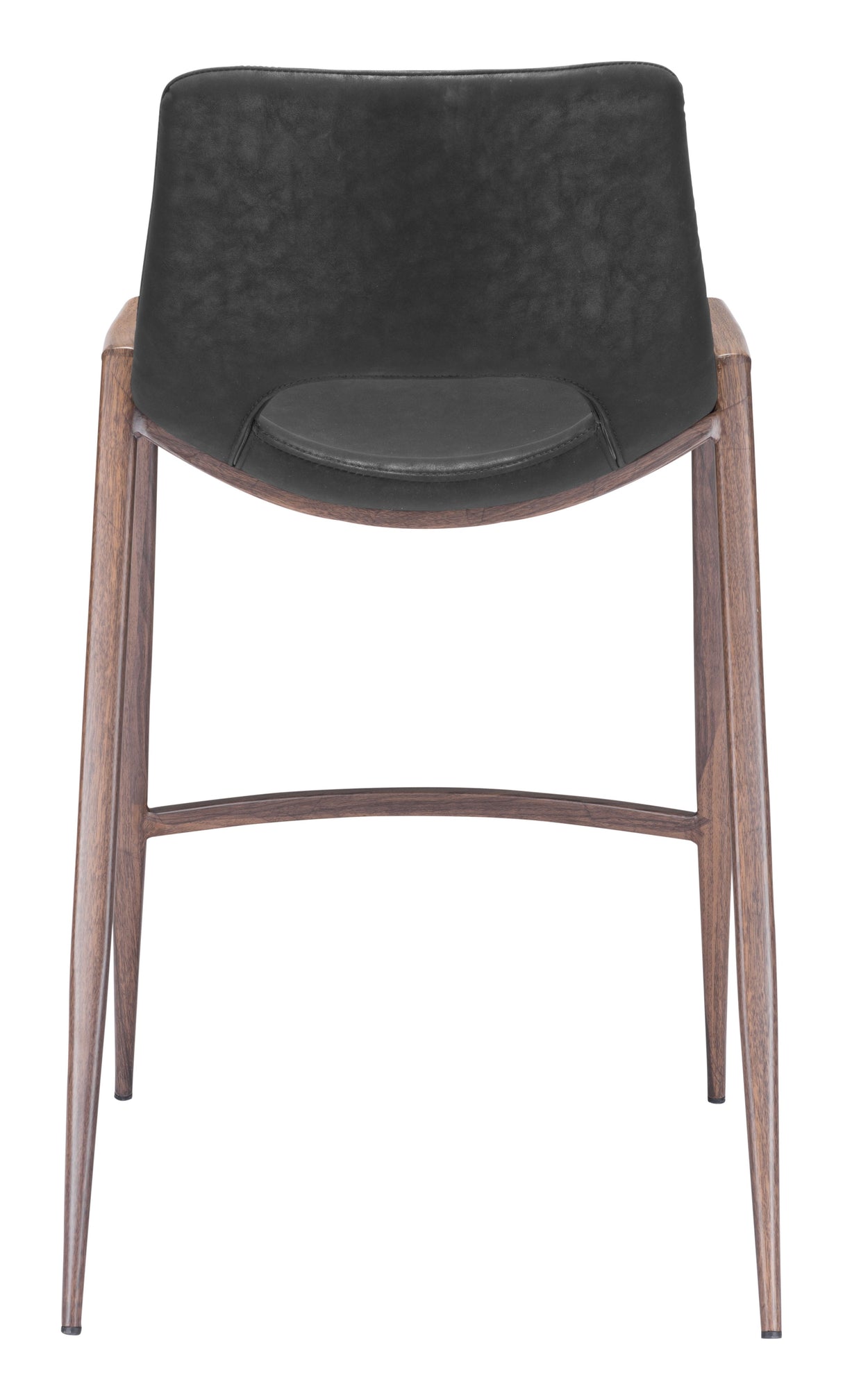 Desi Black & Walnut Counter Stool (Set of 2) by Zuomod at Eve Furniture