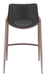 Desi Black & Walnut Counter Stool (Set of 2) by Zuomod at Eve Furniture