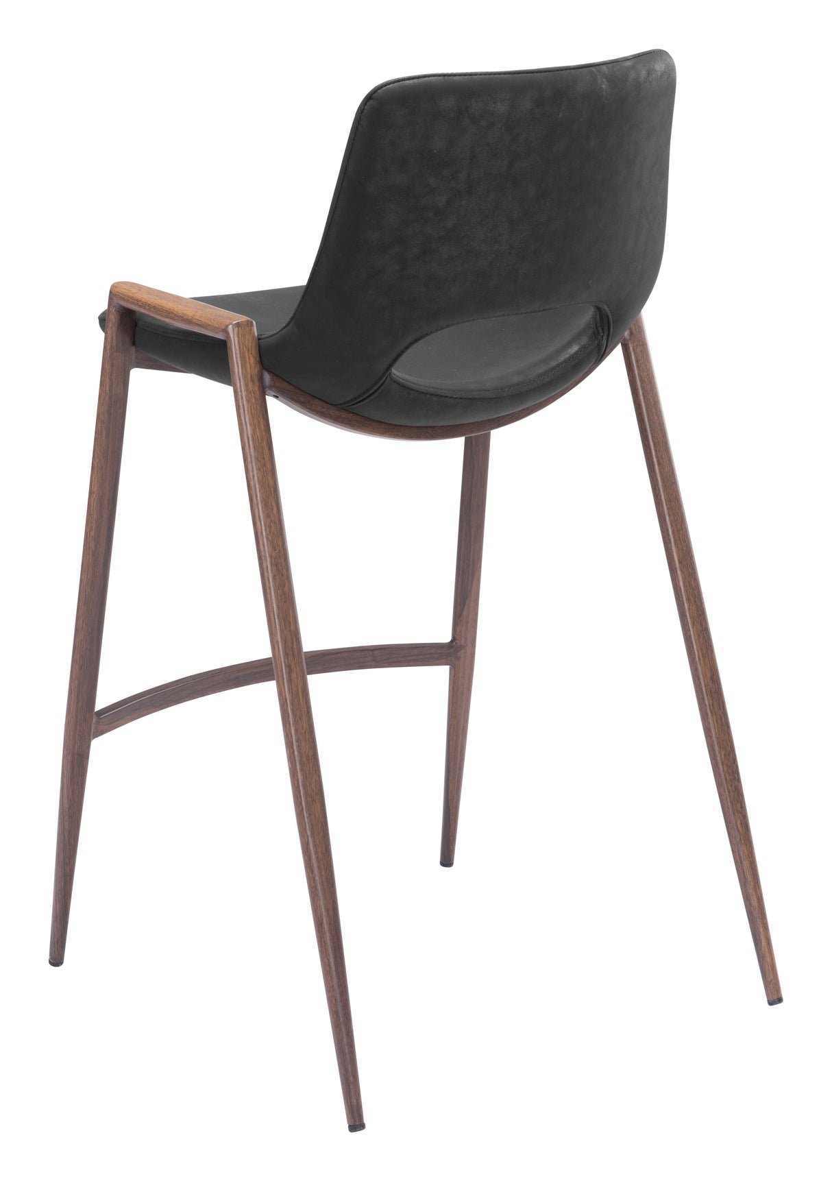 Desi Black & Walnut Counter Stool (Set of 2) by Zuomod at Eve Furniture