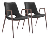 Desi Black & Walnut Dining Chair (Set of 2) by Zuomod at Eve Furniture