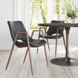 Desi Black & Walnut Dining Chair (Set of 2) by Zuomod at Eve Furniture