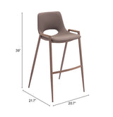 Desi Brown & Walnut Barstool (Set of 2) by Zuomod at Eve Furniture