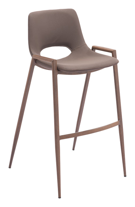 Desi Brown & Walnut Barstool (Set of 2) by Zuomod at Eve Furniture