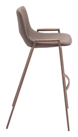 Desi Brown & Walnut Barstool (Set of 2) by Zuomod at Eve Furniture