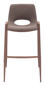 Desi Brown & Walnut Barstool (Set of 2) by Zuomod at Eve Furniture