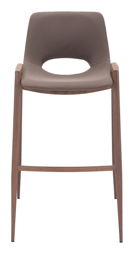 Desi Brown & Walnut Barstool (Set of 2) by Zuomod at Eve Furniture