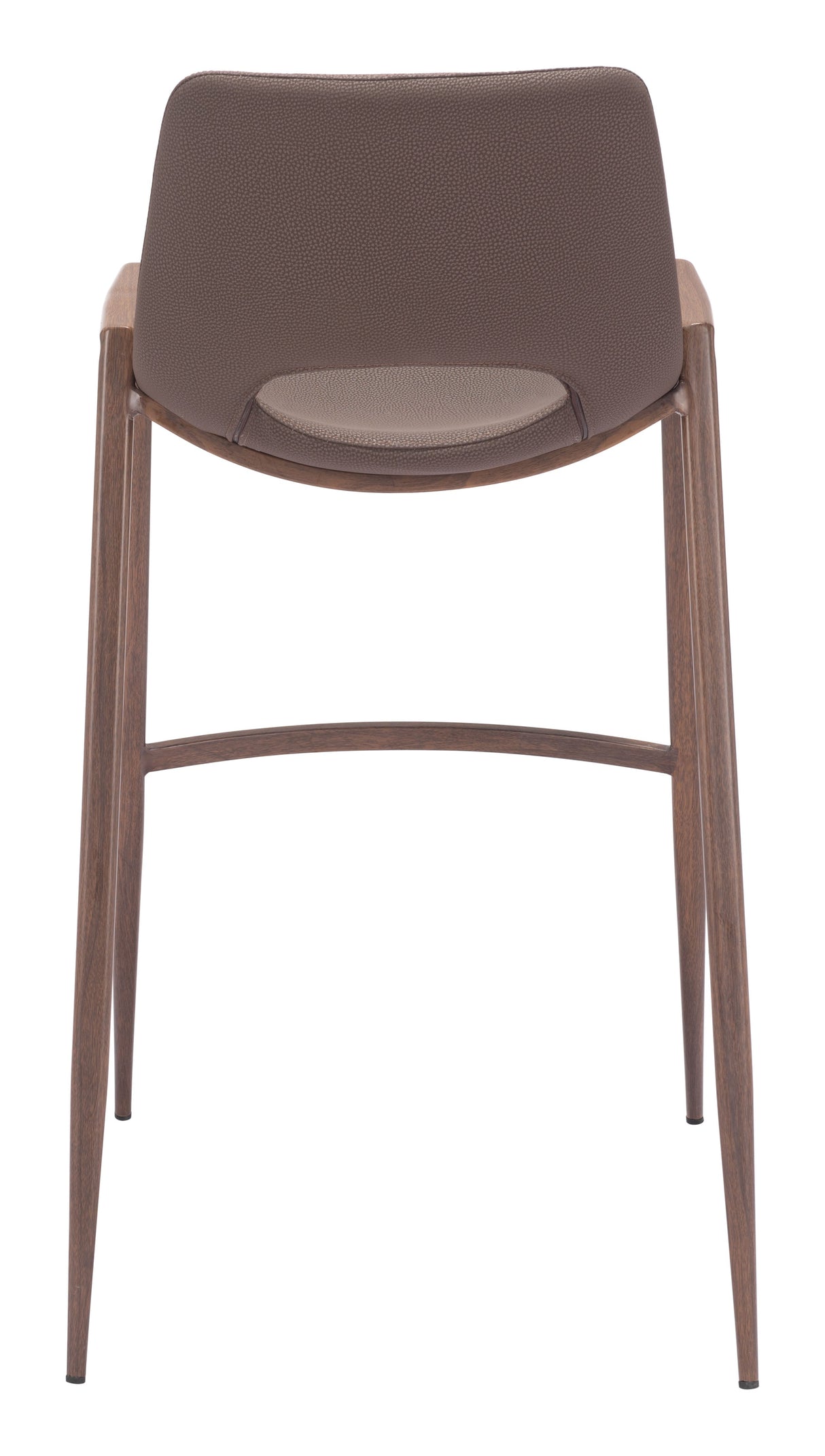 Desi Brown & Walnut Barstool (Set of 2) by Zuomod at Eve Furniture