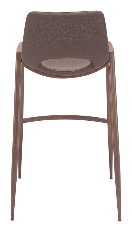 Desi Brown & Walnut Barstool (Set of 2) by Zuomod at Eve Furniture