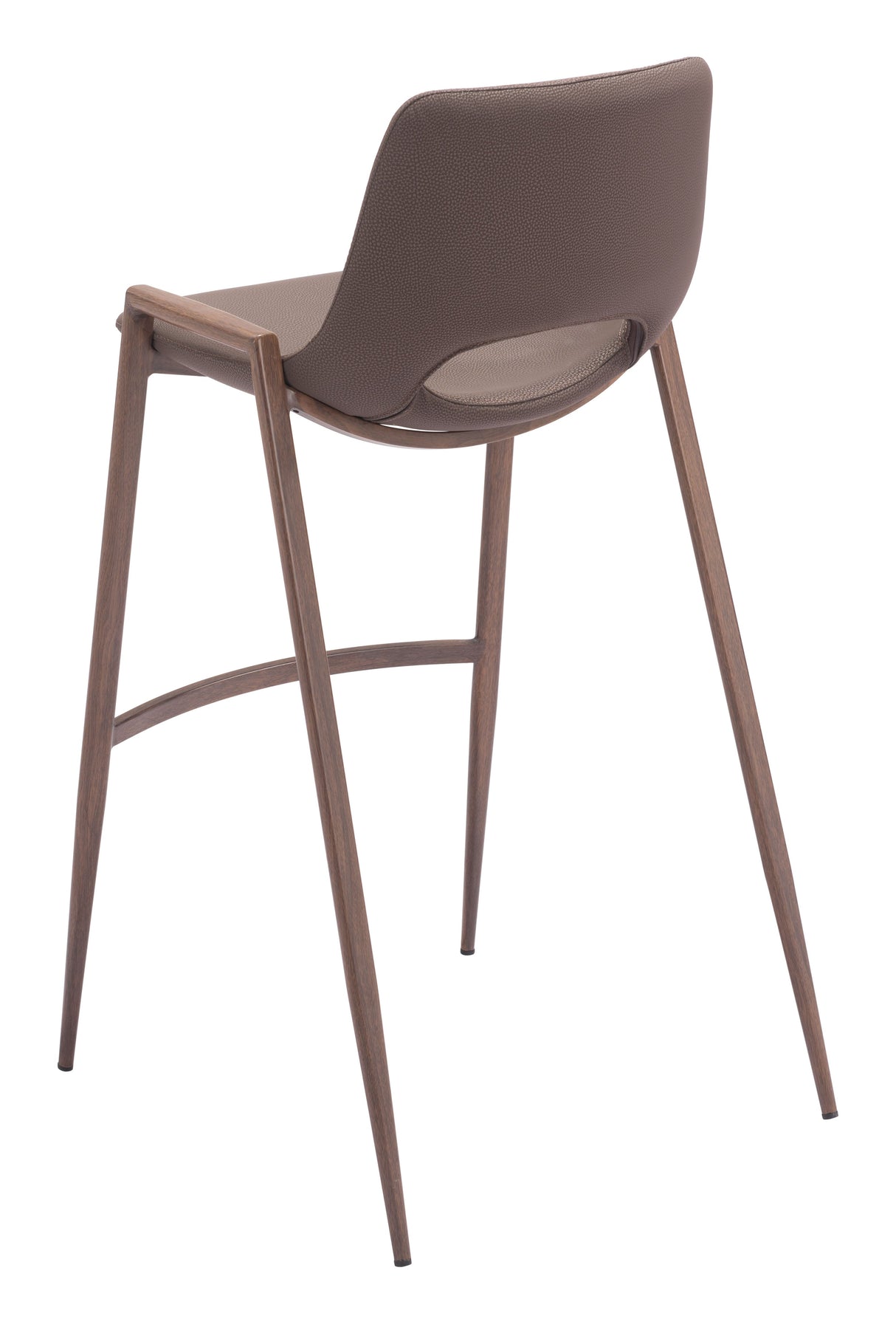 Desi Brown & Walnut Barstool (Set of 2) by Zuomod at Eve Furniture