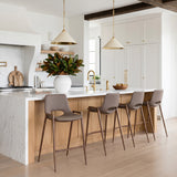 Desi Brown & Walnut Counter Stool (Set of 2) by Zuomod at Eve Furniture