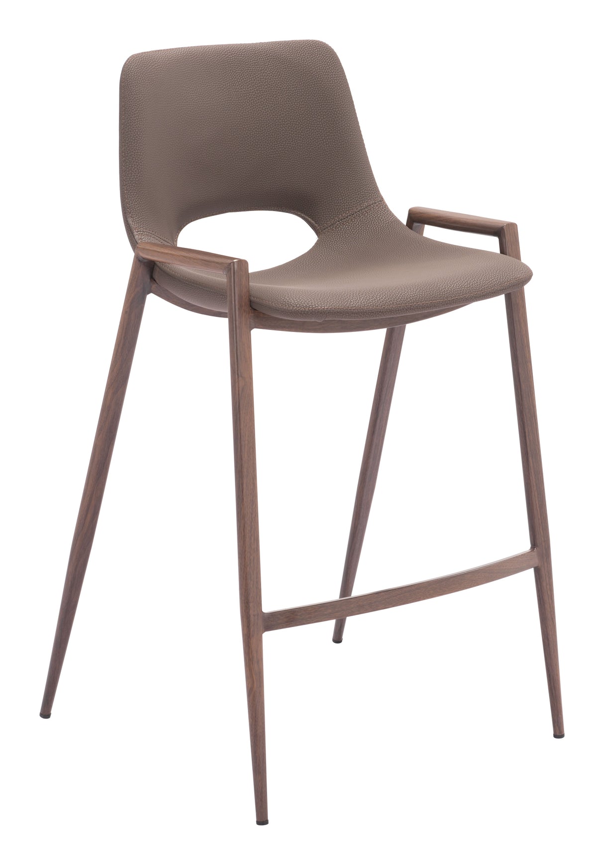 Desi Brown & Walnut Counter Stool (Set of 2) by Zuomod at Eve Furniture