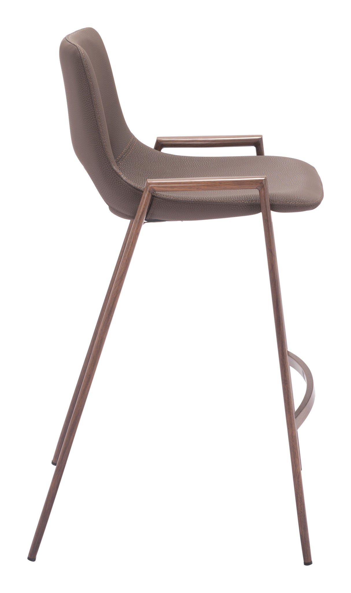 Desi Brown & Walnut Counter Stool (Set of 2) by Zuomod at Eve Furniture