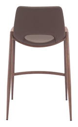 Desi Brown & Walnut Counter Stool (Set of 2) by Zuomod at Eve Furniture