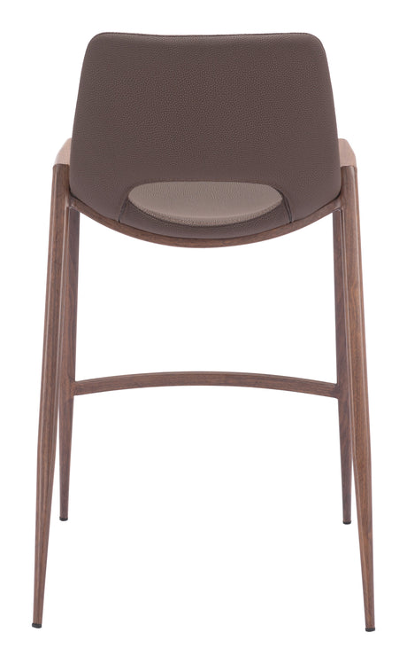 Desi Brown & Walnut Counter Stool (Set of 2) by Zuomod at Eve Furniture