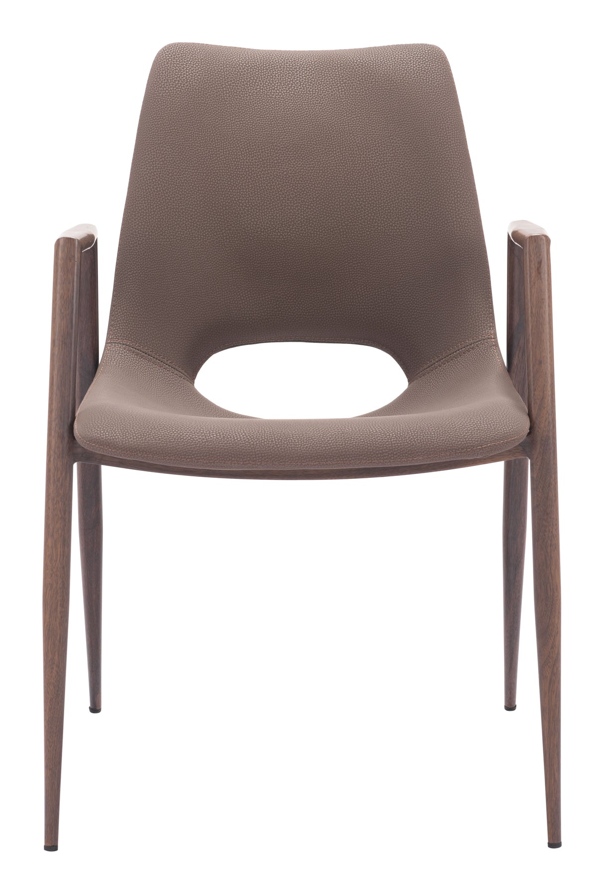 Desi Brown & Walnut Dining Chair (Set of 2) by Zuomod at Eve Furniture