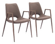 Desi Brown & Walnut Dining Chair (Set of 2) by Zuomod at Eve Furniture