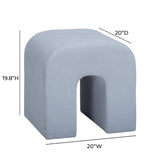 Desi Performance Velvet Ottoman by TOV Furniture at Eve Furniture