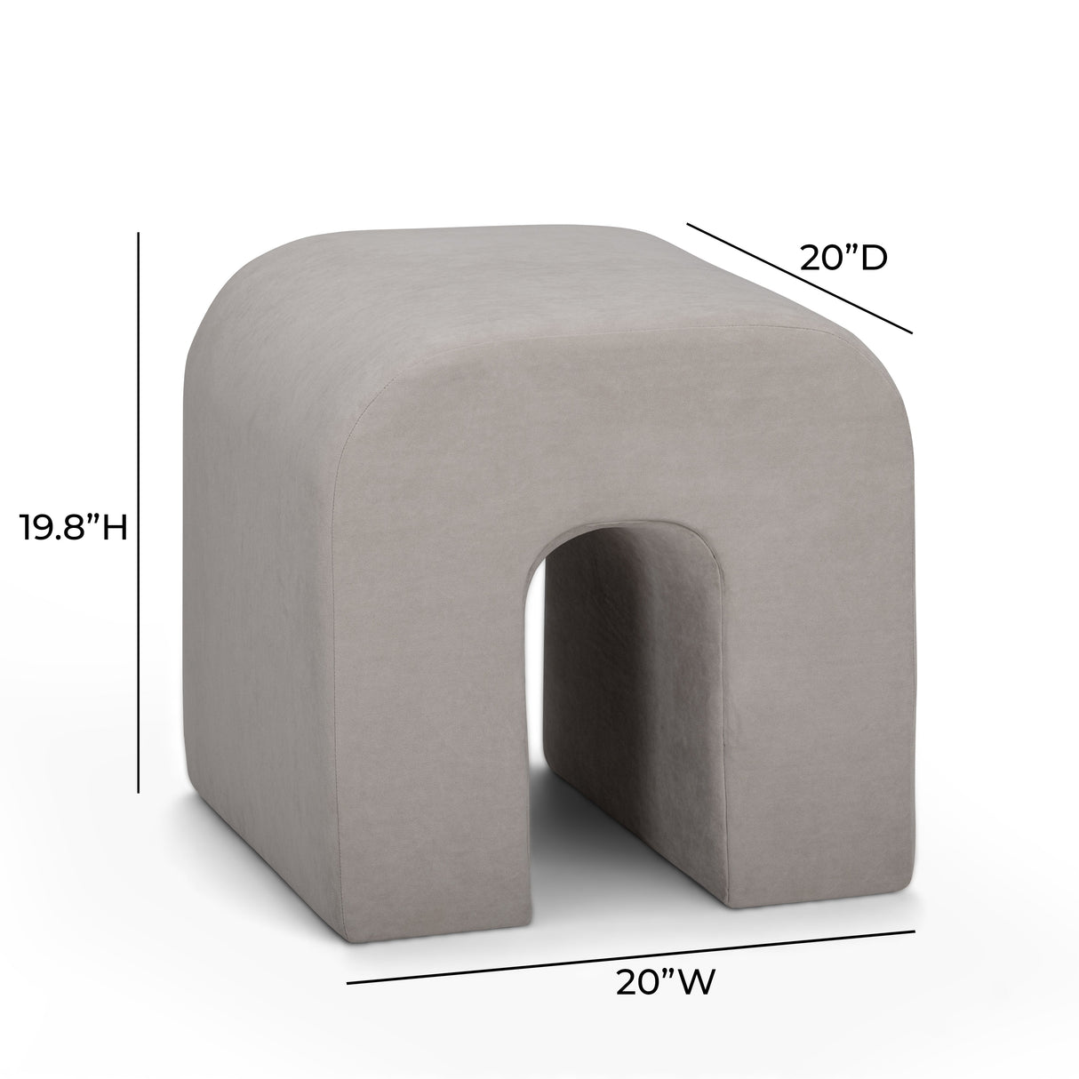 Desi Performance Velvet Ottoman by TOV Furniture at Eve Furniture