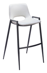 Desi White Barstool (Set of 2) by Zuomod at Eve Furniture
