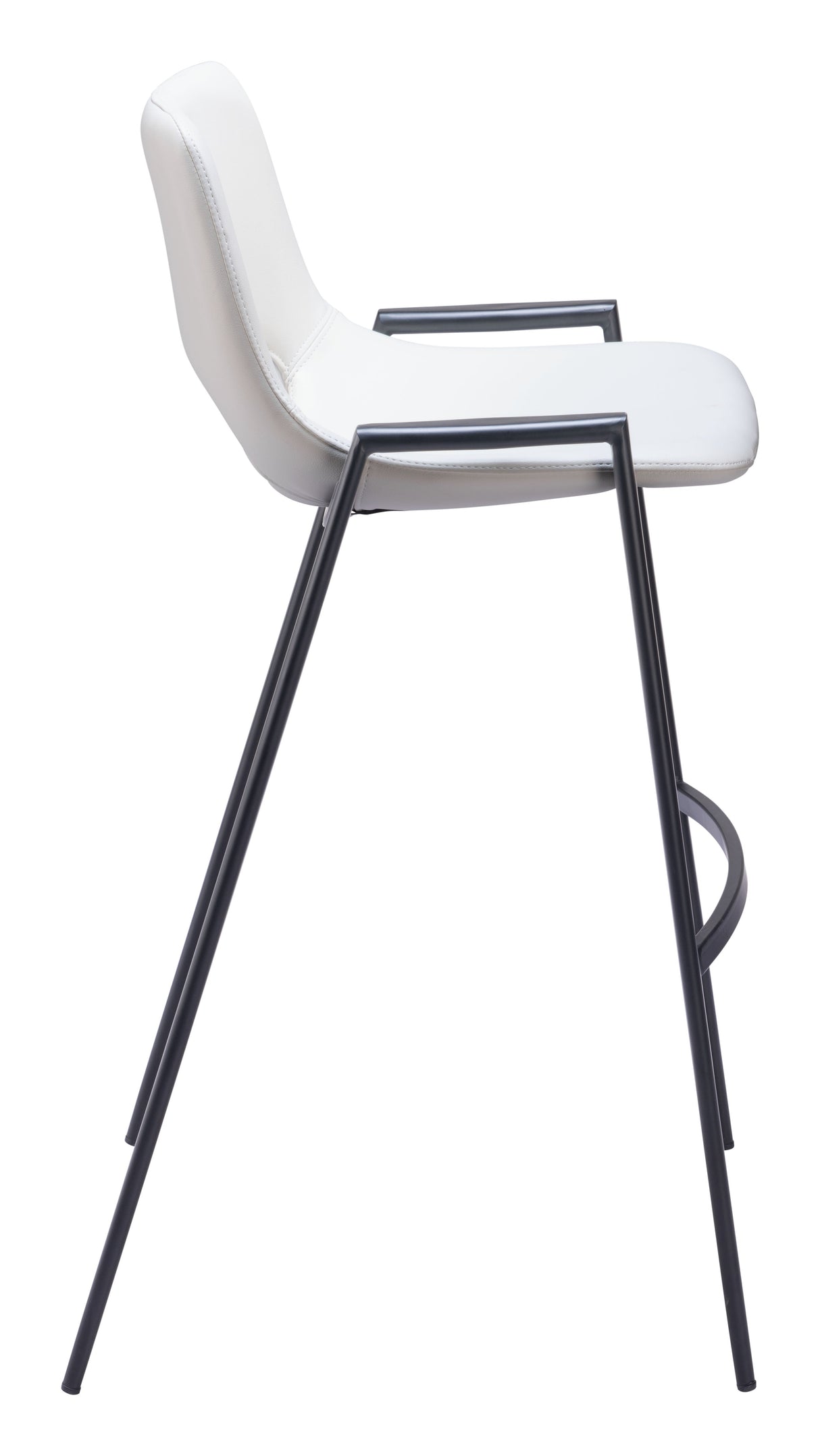 Desi White Barstool (Set of 2) by Zuomod at Eve Furniture