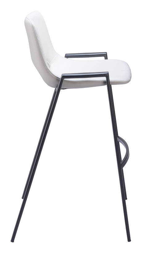 Desi White Barstool (Set of 2) by Zuomod at Eve Furniture